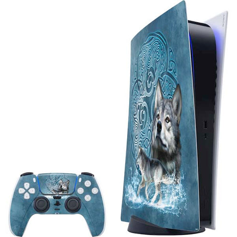 Celtic Wolf by Brigid Ashwood PlayStation PS5 Skins